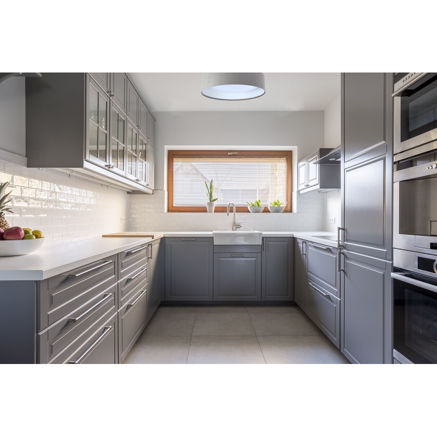 LED prigušiva plafonska lampa SMART GALAXY LED/24W/230V prečnika 45 cm 2700-6500K Wi-Fi Tuya siva/bela + daljinski upravljač