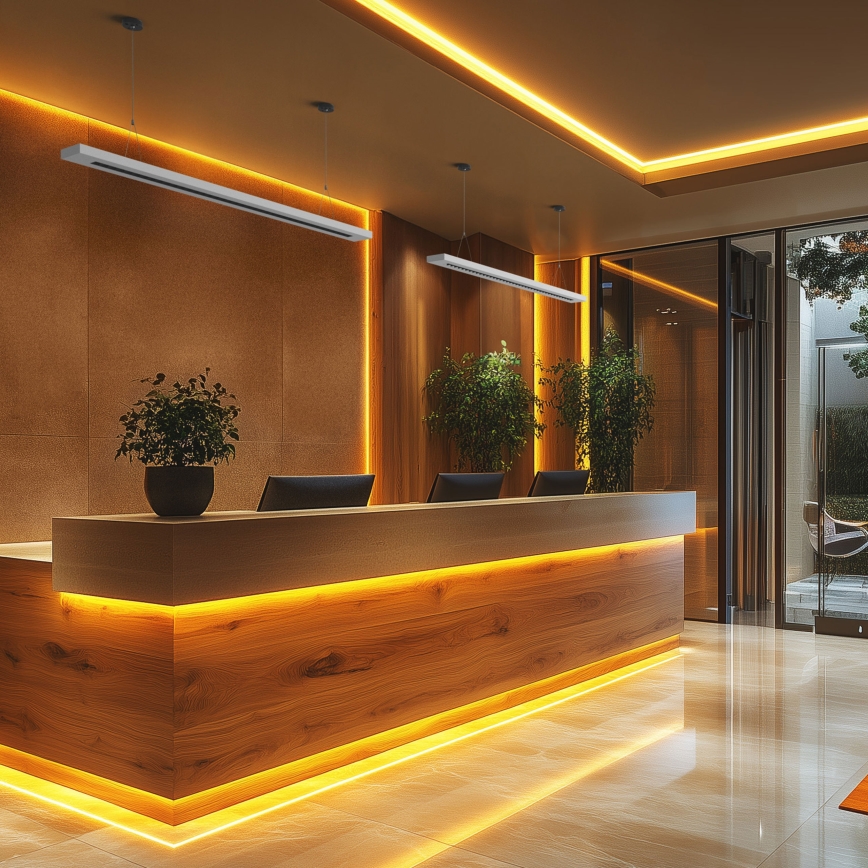 LED Plafonska/viseća lampa PLANK LED/20/30/40W/230V 2700/4000/6000K CRI 90 bela