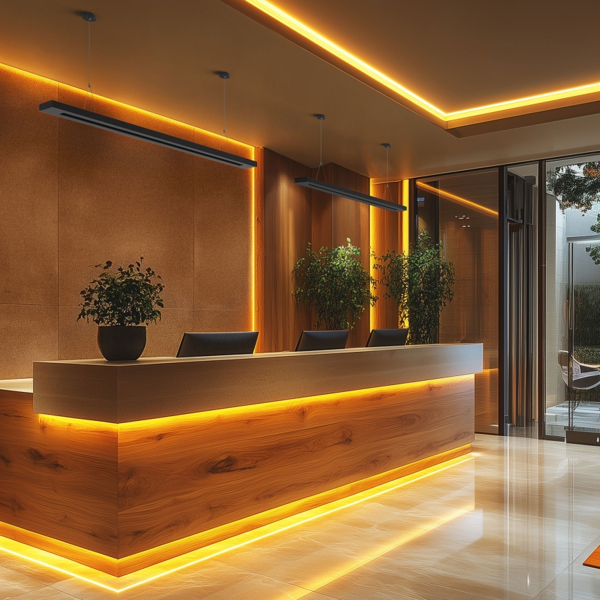 LED Plafonska/viseća lampa PLANK LED/20/30/40W/230V 2700/4000/6000K CRI 90 crno