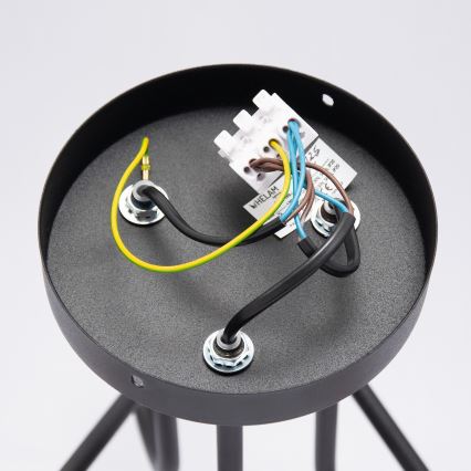 LED plafonski luster OXFORD 3xE27/15W/230V, crni