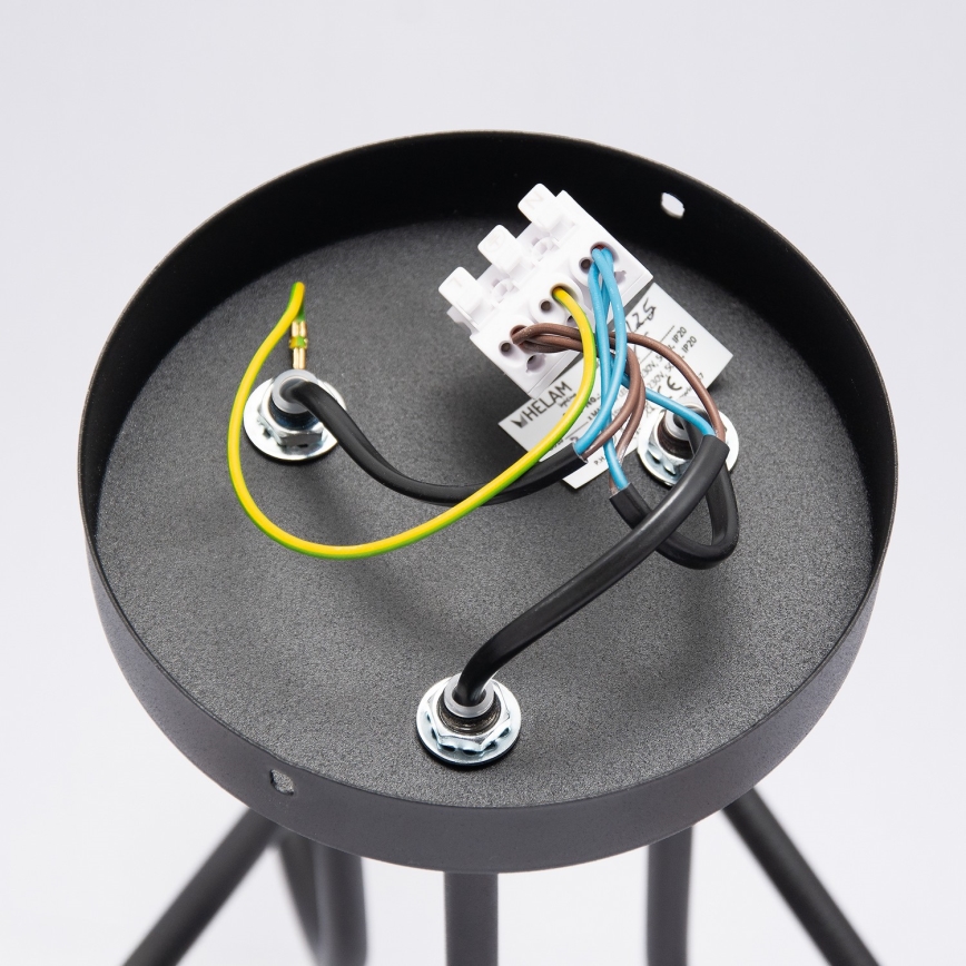 LED plafonski luster OXFORD 3xE27/15W/230V, crni
