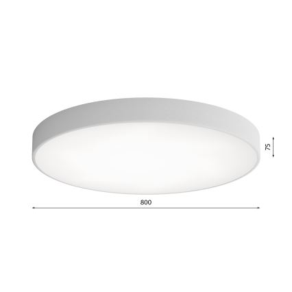 LED plafonsko svetlo CLEO LED/96W/230V 3000K Ø 80 cm siva