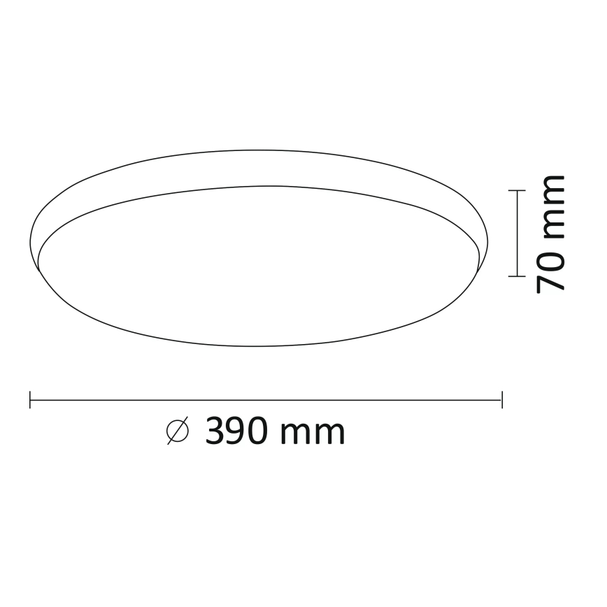 LED plafonsko svetlo KERN LED/24W/230V crno