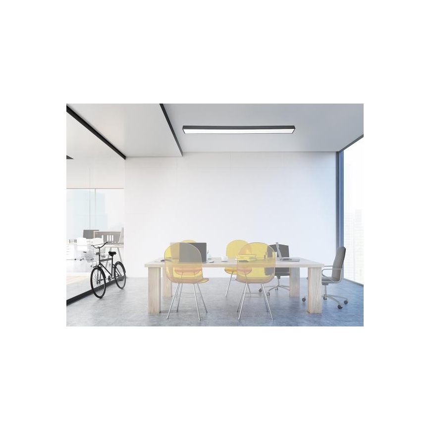 LED plafonsko svetlo LED/32W/230V 4000K 120x7 cm crna