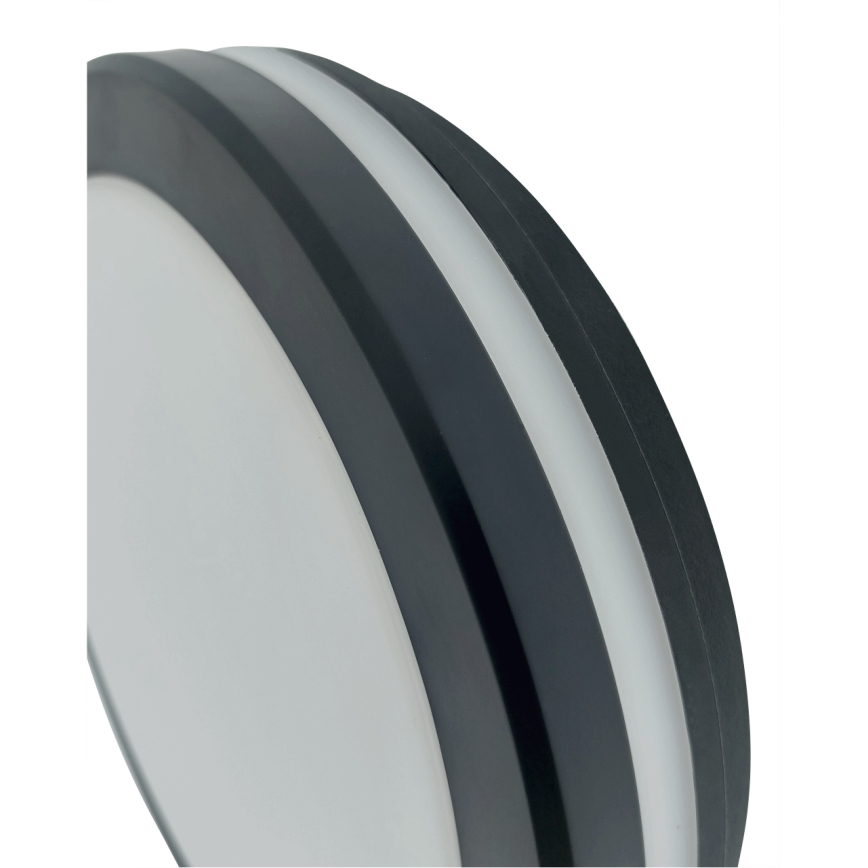 LED stropno svetlo sa senzorom pokreta LED/20W/230V 3000/4000/6500K prečnik 230 cm IP54 antracit