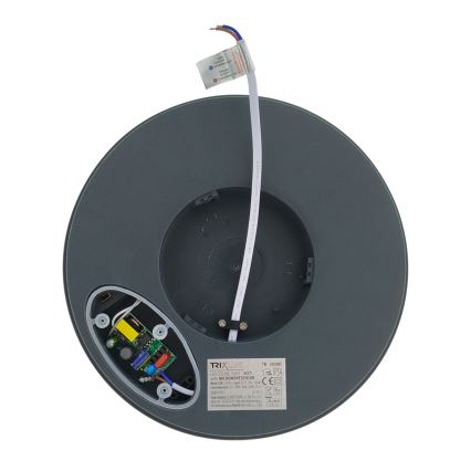 LED stropno svetlo sa senzorom pokreta LED/20W/230V 3000/4000/6500K prečnik 230 cm IP54 antracit