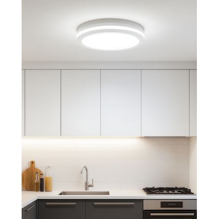 LED plafonsko svetlo sa senzorom pokreta LED/20W/230V 3000/4000/6500K prečnik 230 cm IP54 sivo