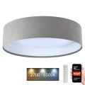 LED plafonsko svetlo SMART GALAXY, prigušiva, LED/36W/230V prečnik 55 cm 2700-6500K Wi-Fi Tuya siva/bela + daljinski upravljač