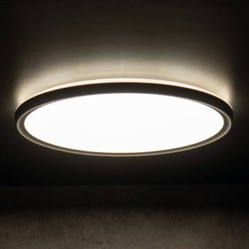 LED plafonsko svetlo za kupatilo AZPO LED/22W/230V prečnik 42 cm IP54 crna