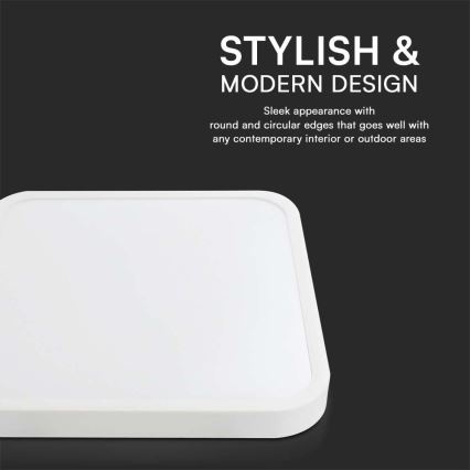 LED plafonsko svetlo za kupatilo SAMSUNG CHIP LED/48W/230V IP44 3000K 42x42 cm belo