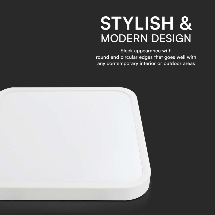 LED plafonsko svetlo za kupatilo SAMSUNG CHIP LED/48W/230V IP44 3000K 42x42 cm belo