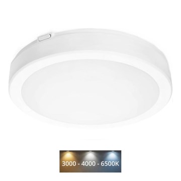 LED plafonsko svetlo za kupatilo NAIROS LED/24W/230V 3000/4000/6500K IP65 prečnik 30 cm belo
