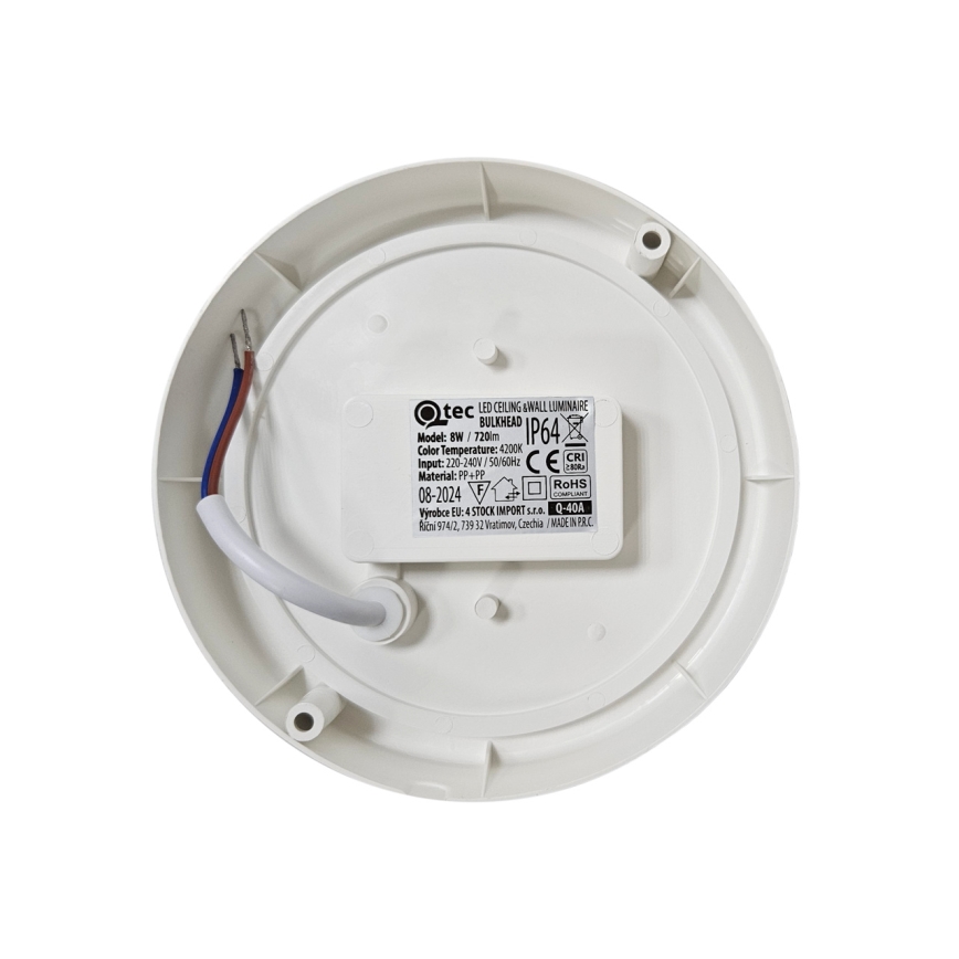LED plafonsko svetlo za spoljašnju upotrebu LED/8W/230V 4200K prečnik 14 cm IP64 belo