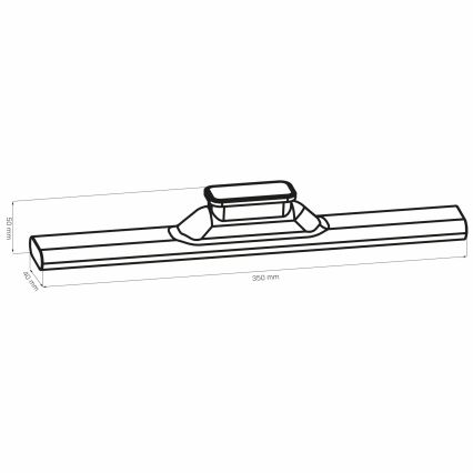 LED Podelementna dodirna magnetska lampa LED/2,5W/5V USB 2700/4000/6500K 1200 mAh 35 cm bela