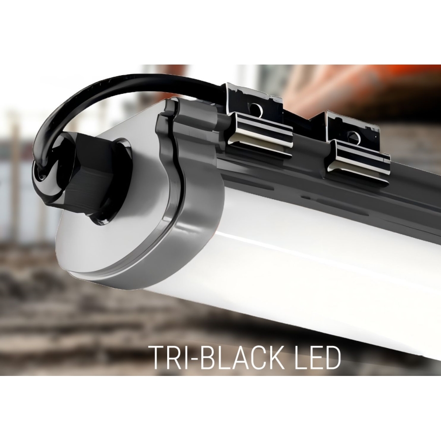 LED Podelementna lampa LED/60W/230V 6000K 120 cm IP65 crno