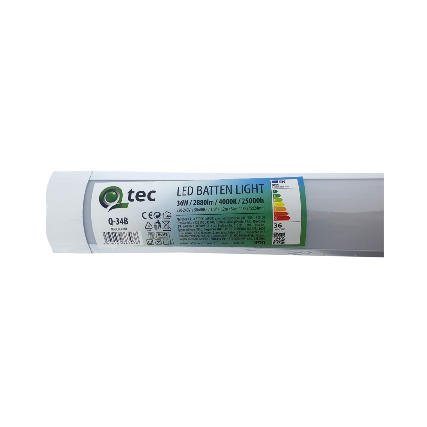 LED Podelementna lampa QTEC LED/36W/230V 120 cm bela