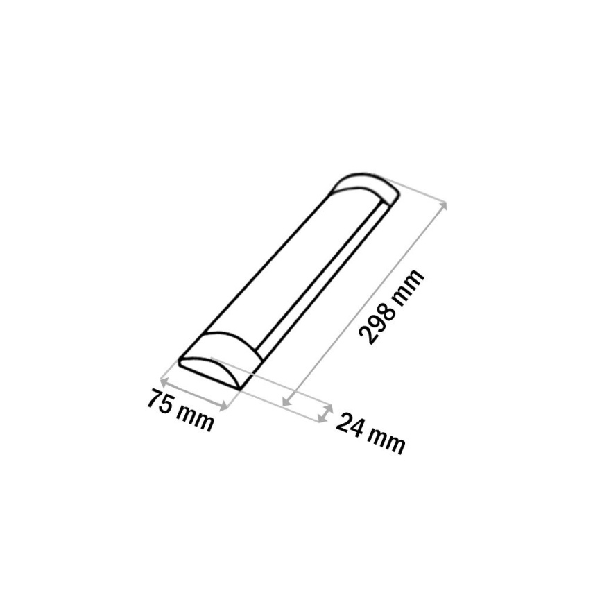 LED Podelementna lampa QTEC LED/9W/230V 30 cm crno