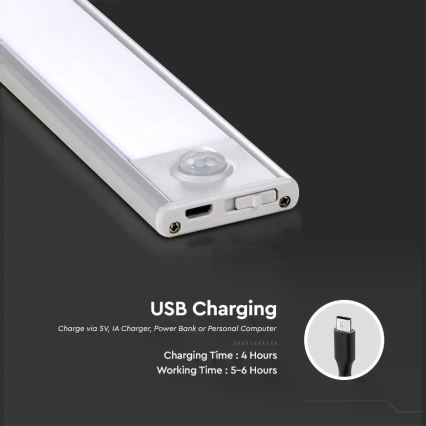 LED Podelementna lampa sa senzorom LED/1,5W/5V 1500 mAh 4000K