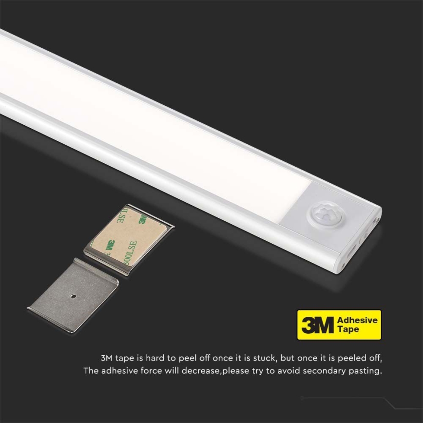 LED Podelementna lampa sa senzorom LED/2,5W/5V 4000K 3000 mAh