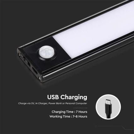 LED Podelementna lampa sa senzorom LED/2,5W/5V 4000K 3000 mAh