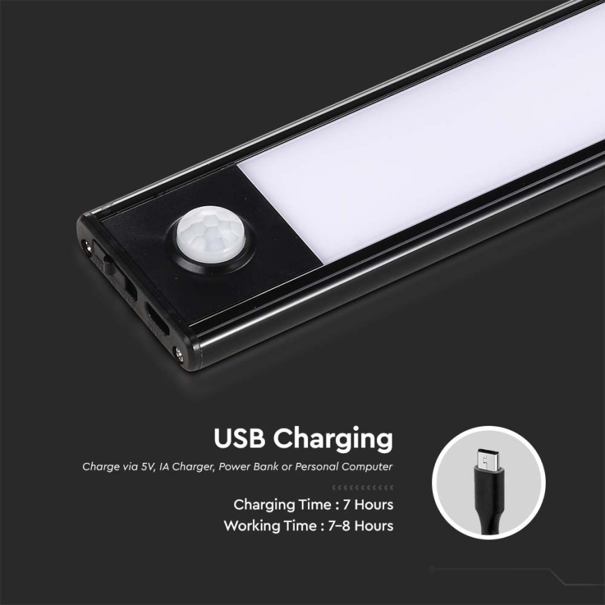 LED Podelementna lampa sa senzorom LED/2,5W/5V 4000K 3000 mAh