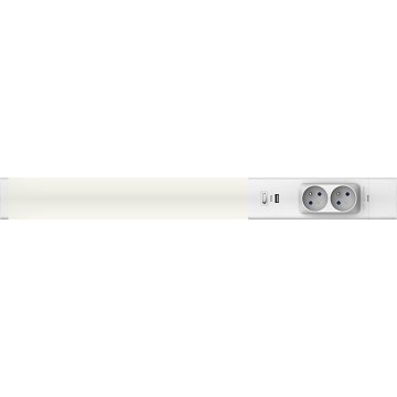 LED Podelementna lampa sa utičnicama i USB portovima LED/18W/230V 4000K srebrno