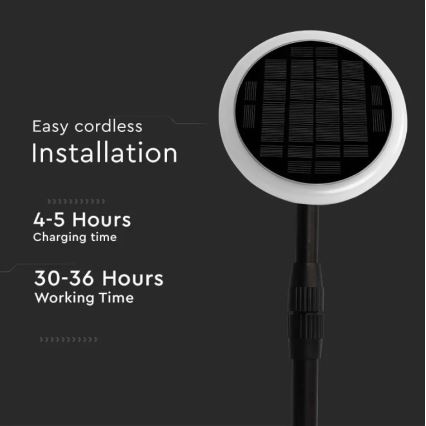 LED Podesiva solarna lampa GARDEN LED/8W/5V 60-129 cm 4000K IP65