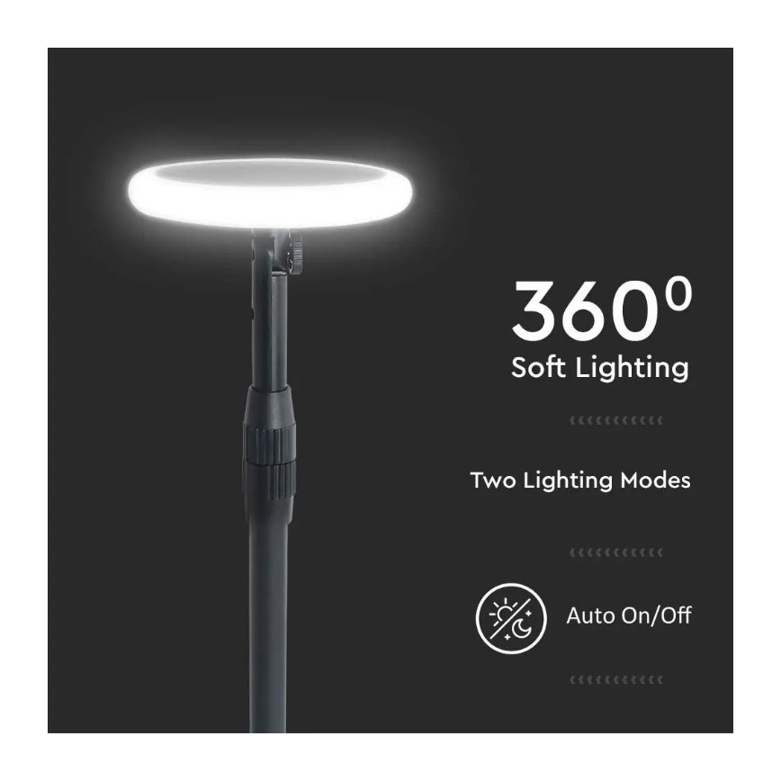 LED Podesiva solarna lampa GARDEN LED/8W/5V 60-129 cm 4000K IP65