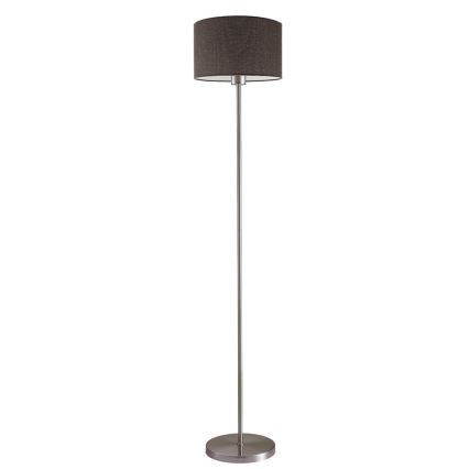 LED podna lampa TUNJA 1xE27/20W/230V prečnik 30 cm matni hrom/braon