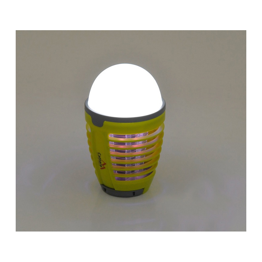 LED Prenosna punjiva lampa sa lapačem insekata LED/2W/3,7V 1800 mAh IPX4 zelena