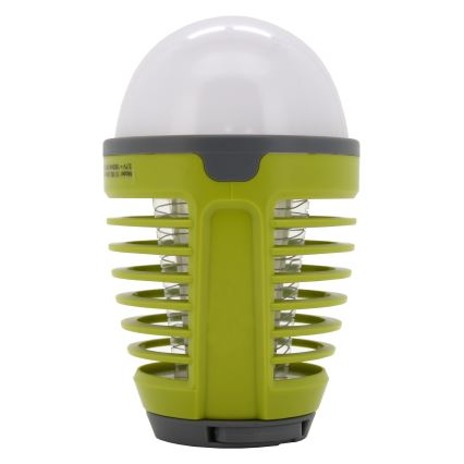 LED Prenosna punjiva lampa sa lapačem insekata LED/2W/3,7V 1800 mAh IPX4 zelena