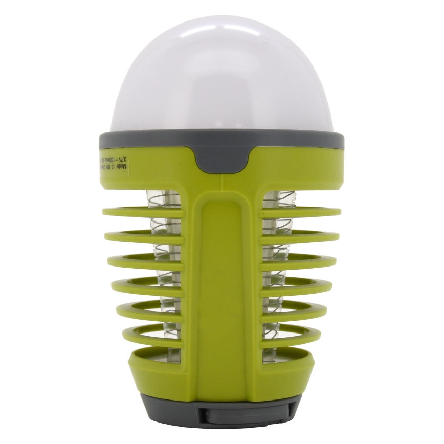 LED Prenosna punjiva lampa sa lapačem insekata LED/2W/3,7V 1800 mAh IPX4 zelena