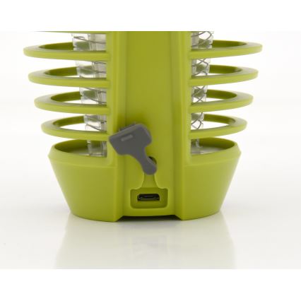 LED Prenosna punjiva lampa sa lapačem insekata LED/2W/3,7V 1800 mAh IPX4 zelena