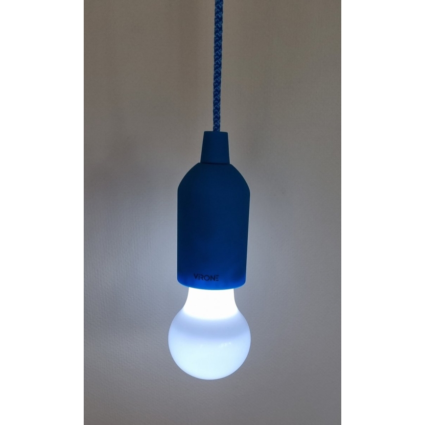 LED Prenosna lampa LED/1W/3xAAA plava