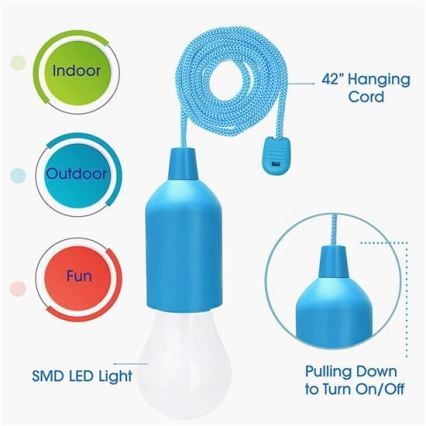 LED Prenosna lampa LED/1W/3xAAA plava