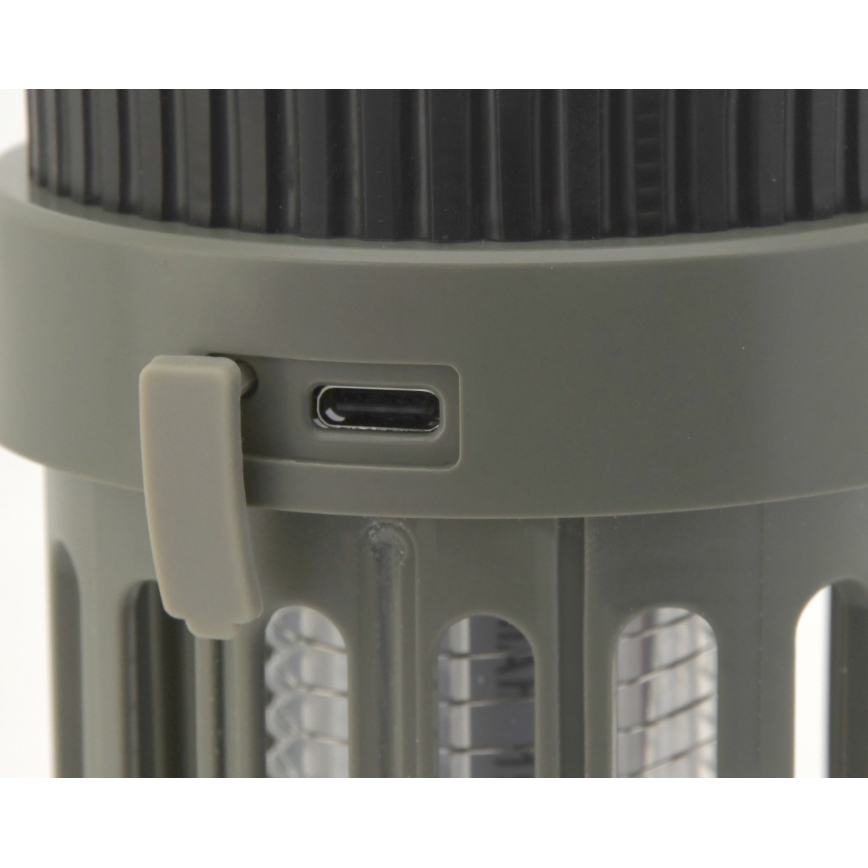 LED Prenosna punjiva lampa sa hvatačem insekata LED/2W/1800mAh/3xAAA IPX4 zelena