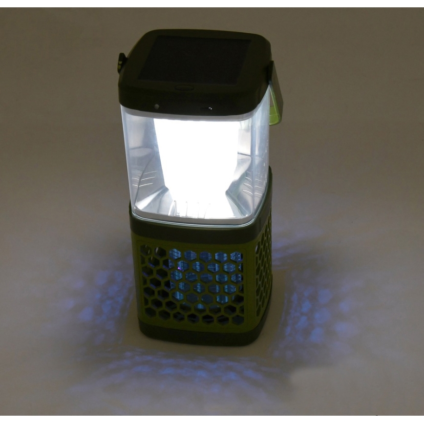 LED Prenosna punjiva lampa sa zamkom za insekte LED/3W/1800mAh zelena