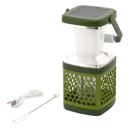 LED Prenosna punjiva lampa sa zamkom za insekte LED/3W/1800mAh zelena