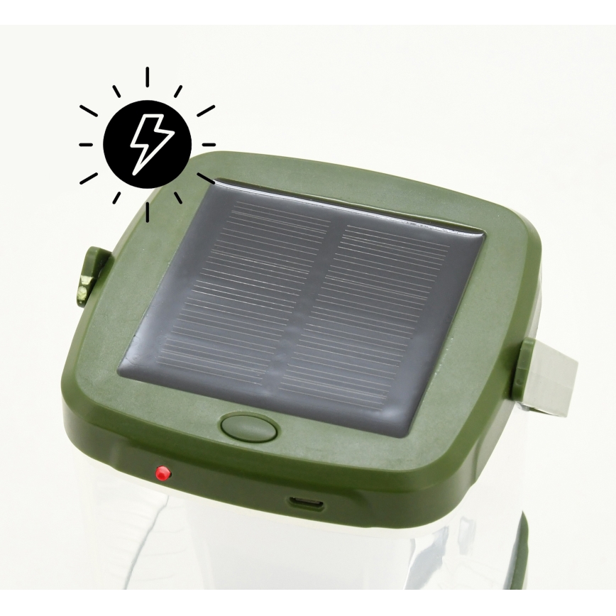 LED Prenosna punjiva lampa sa zamkom za insekte LED/3W/1800mAh zelena