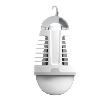 LED Prenosna punjiva lampa sa zamkom za insekte LED/5W/1800 mAh IPX4 bela/sivo
