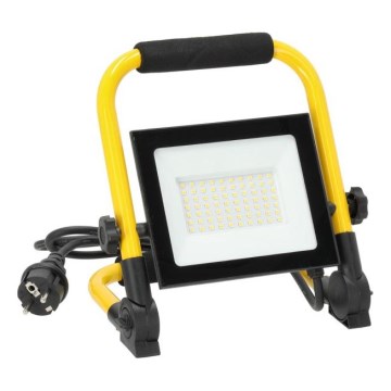 LED Prenosni reflektor TIGRA LED/50W/4000K IP54 crna/žuta