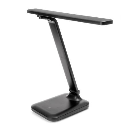 LED Prigušiva stona lampa na dodir sa bežičnim punjenjem i USB portom REMUS LED/5W/230V crno