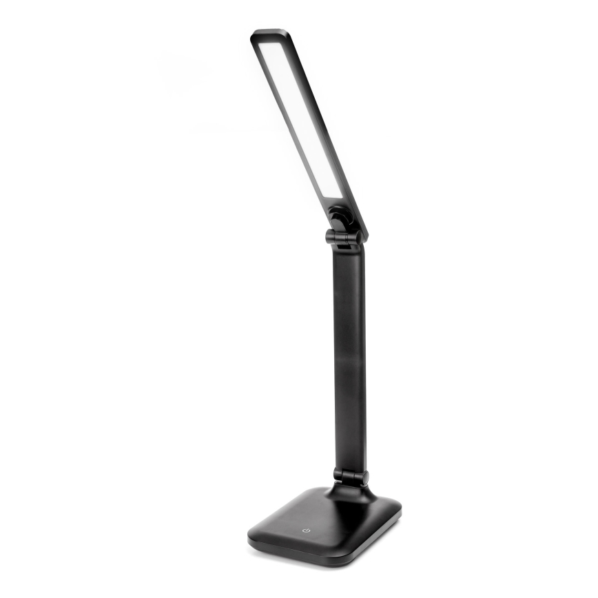 LED Prigušiva stona lampa na dodir sa bežičnim punjenjem i USB portom REMUS LED/5W/230V crno