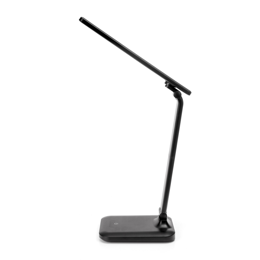 LED Prigušiva stona lampa na dodir sa bežičnim punjenjem i USB portom REMUS LED/5W/230V crno