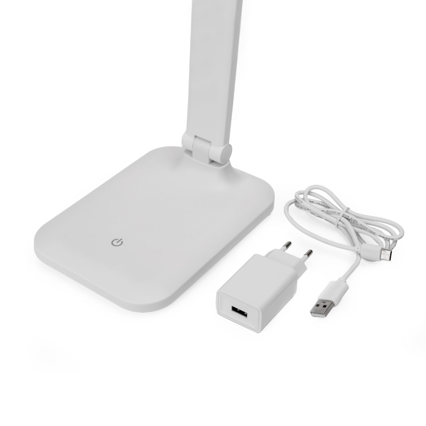 LED Prigušiva stona lampa na dodir sa bežičnim punjenjem i USB portom REMUS LED/5W/230V bela