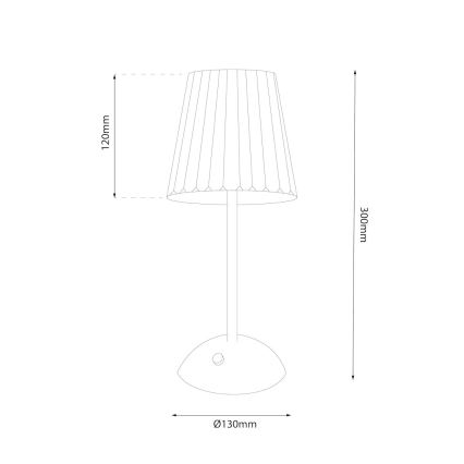 LED Prigušiva punjiva stona lampa na dodir ELBA LED/1,6W/800 mAh mat krom/prozirna