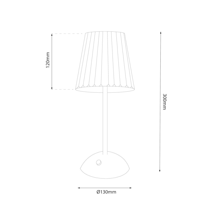 LED Prigušiva punjiva stona lampa na dodir ELBA LED/1,6W/800 mAh mat krom/prozirna