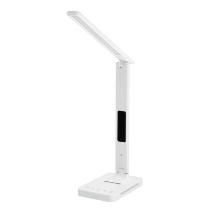 LED Prigušiva stona lampa sa QI bežičnim punjenjem, ekran i USB portom LED/7W/230V 3000-6000K bela