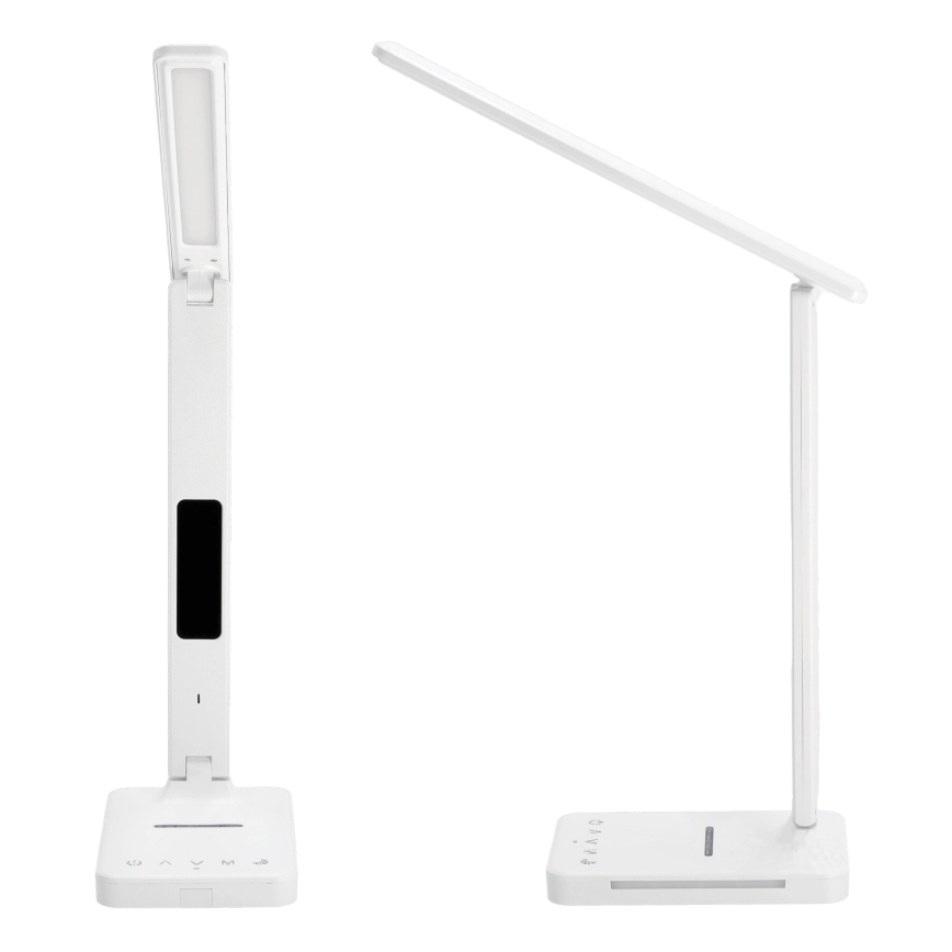 LED Prigušiva stona lampa sa QI bežičnim punjenjem, ekran i USB portom LED/7W/230V 3000-6000K bela