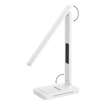 LED Prigušiva stona lampa sa QI bežičnim punjenjem, ekran i USB portom LED/7W/230V 3000-6000K bela